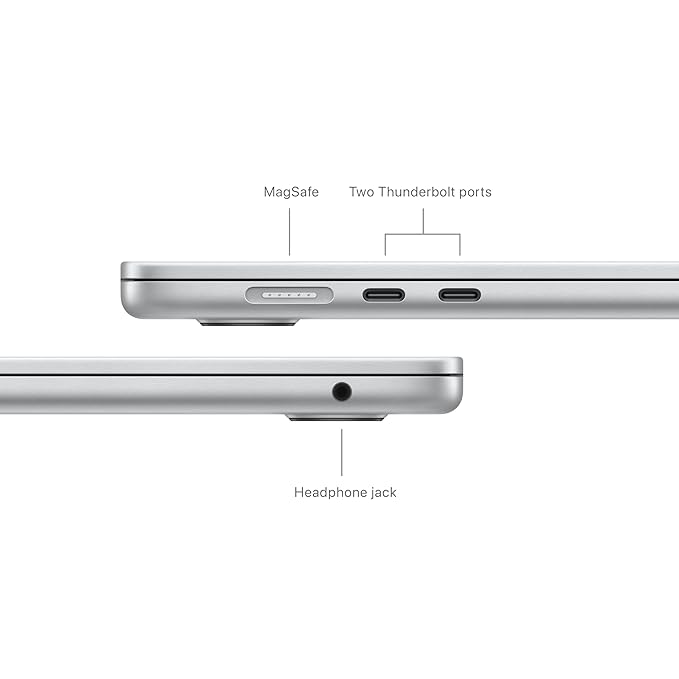 Apple 2024 MacBook Air 15″ Laptop with M3 chip: 38.91 cm (15.3″) Liquid Retina Display, 16GB Unified Memory, 512GB SSD Storage, Backlit Keyboard, 1080p FaceTime HD Camera, Touch ID- Silver