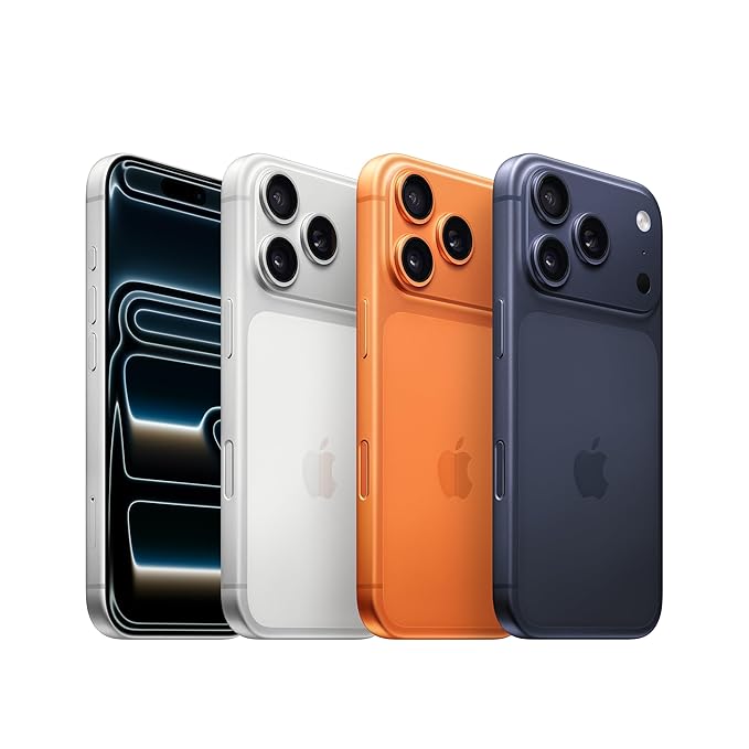 Apple iPhone 17 Pro 512 GB: 15.93 cm (6.3″) Display with Promotion up to 120Hz, A19 Pro Chip, Breakthrough Battery Life, Pro Fusion Camera System with Center Stage Front Camera; Cosmic Orange